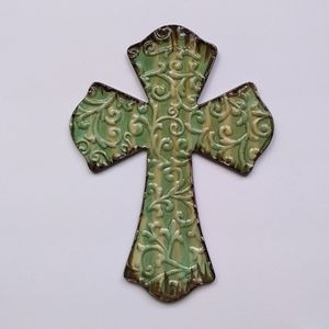 Swirl Metal Wall Cross